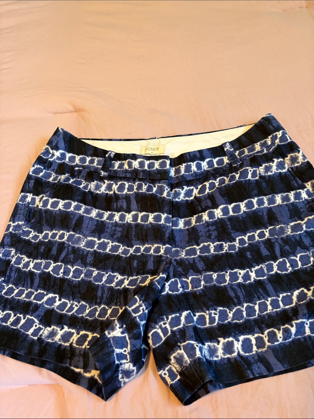 J. Crew Navy and White Patterned Women’s Shorts